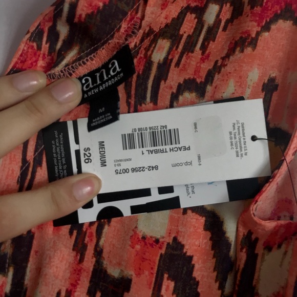 peach tribal printed blouse - Picture 2 of 3