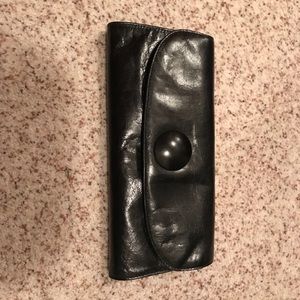 Slim leather Hobo clutch