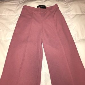 Mauve Wide Leg Pants- High waisted