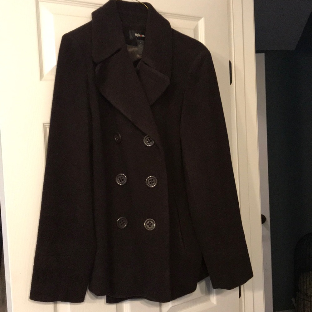 Deep brown Peacoat