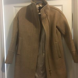 J. Crew Stadium-Cloth Cocoon coat in sandstone