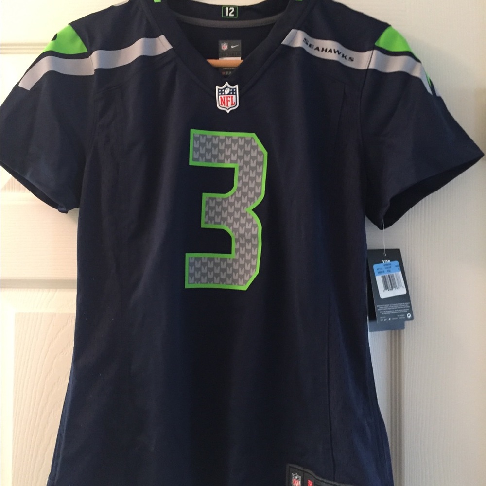 NFL official Seahawks shirt sleeve ladies Jersey