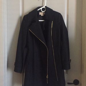 Black mk pea coat