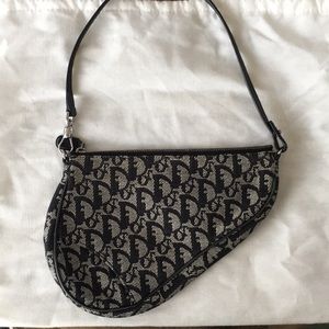 **Lower Price!!** Dior minisaddle bag - black/gray