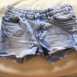 light washed denim shorts