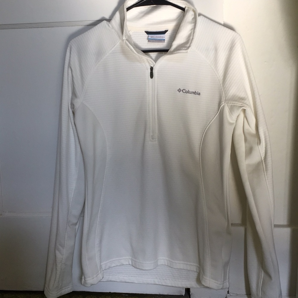 Columbia white quarter zip