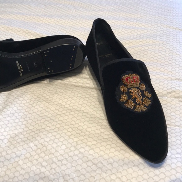 Saint Laurent Crest Venetian Loafers - Picture 3 of 7