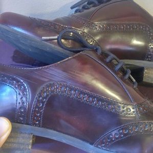 clarks oxblood brogues