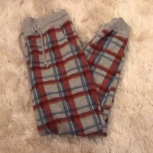 Plaid joggers