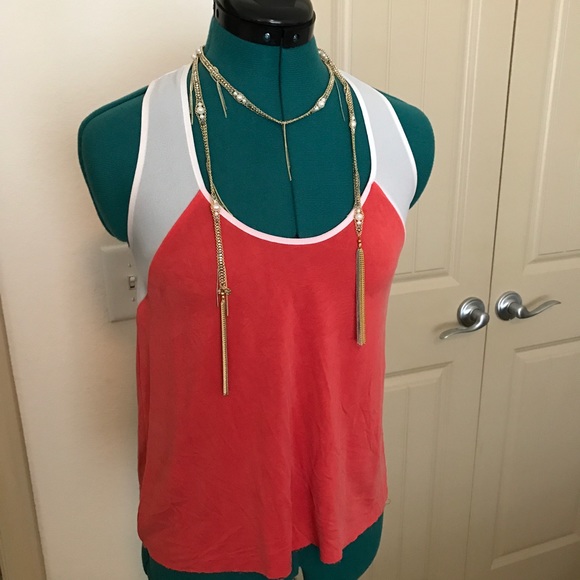 Zara mixed media racerback top - Picture 3 of 7