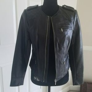 Black Faux Leather Jacket Small