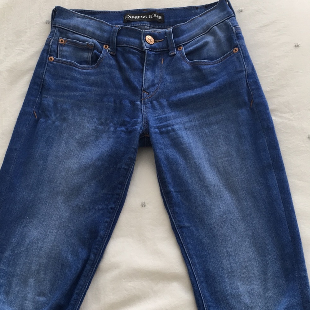 Express Mid-Rise Legging Blue Jean | 2R