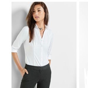 Express white button down shirt size XS