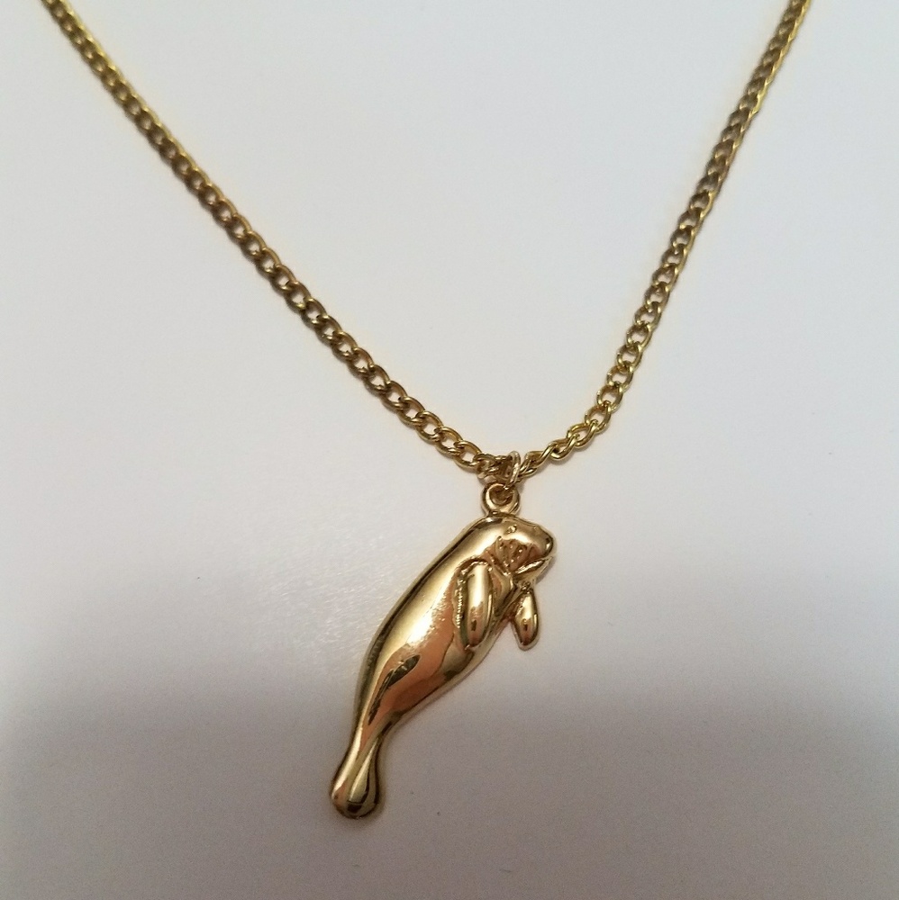 Vintage manatee  necklace