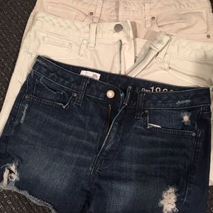 3 pair gap cutoff jeans shorts size 26