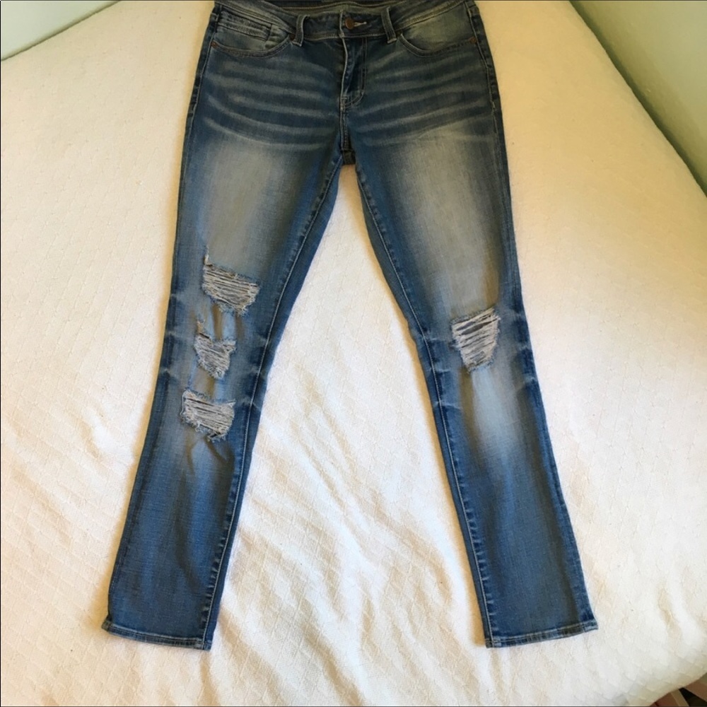 Buckle Black ankle straight jeans