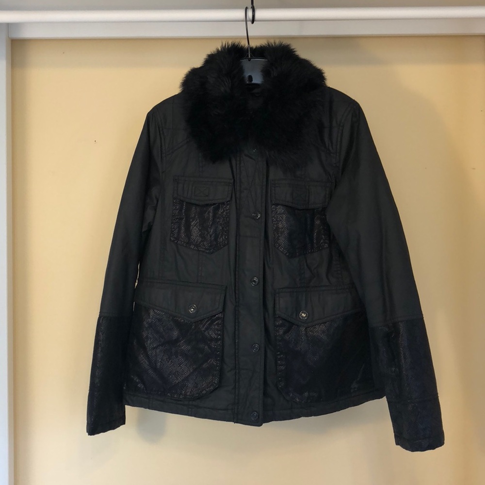 Mixed media jacket by River Island