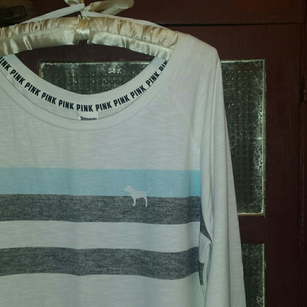 NWOT VS PINK Striped Pullover