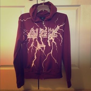 Maroon Zip-up Hoodie