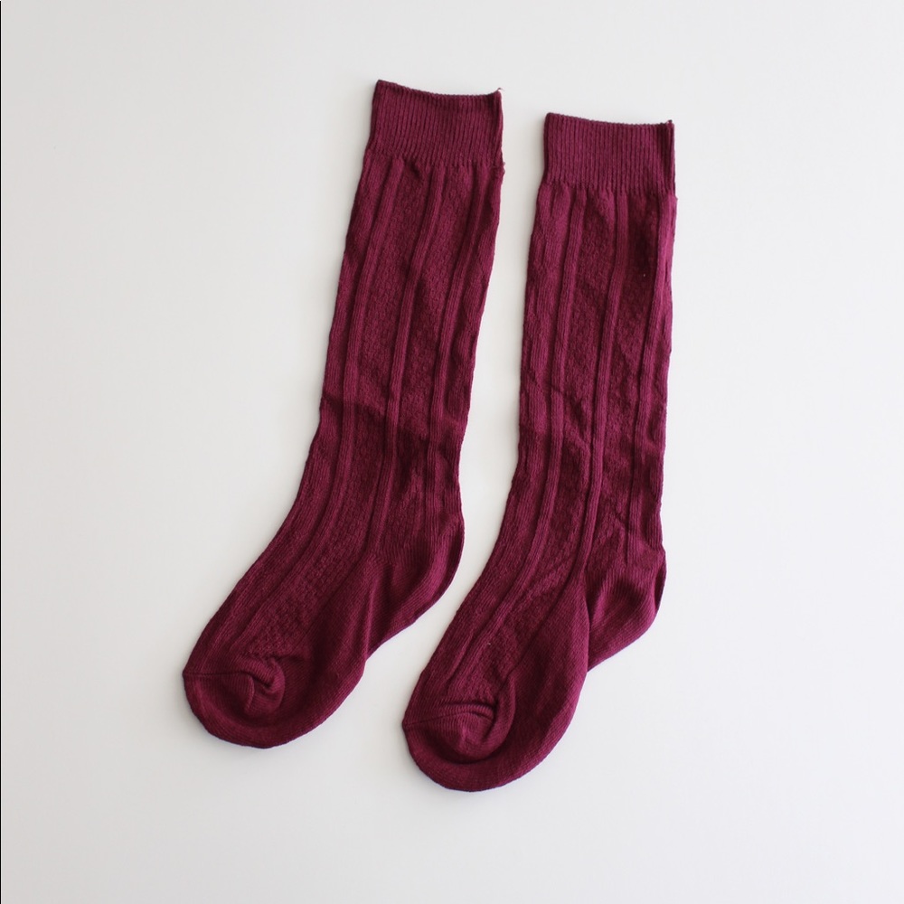 ⭐️ONE LEFT⭐️ Wine Knee High Socks - Picture 2 of 2