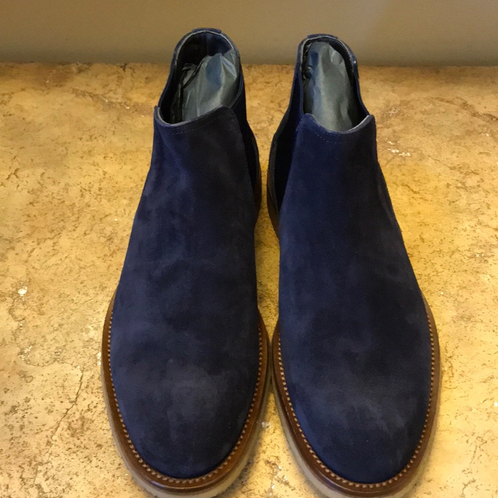 To Boot New York Navy Suede Boots