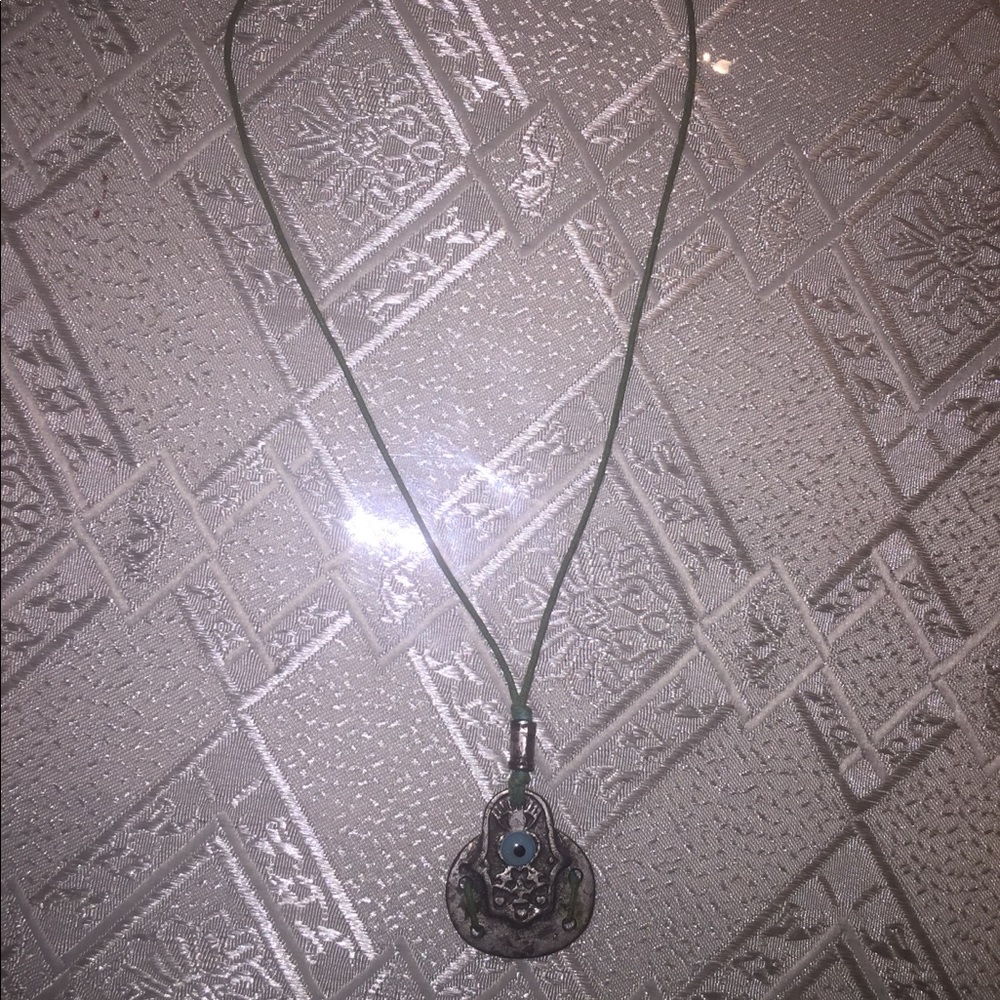 Hamsa evil eye necklace