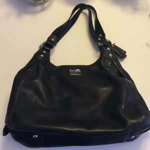 Coach black leather purse