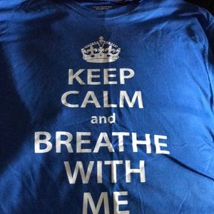 Large Unisex Blue Keep Calm T Shirt