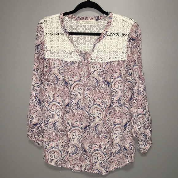 Daniel Rainn Lennox Lace Detail Sheer Black Blouse Cami Top S NWT