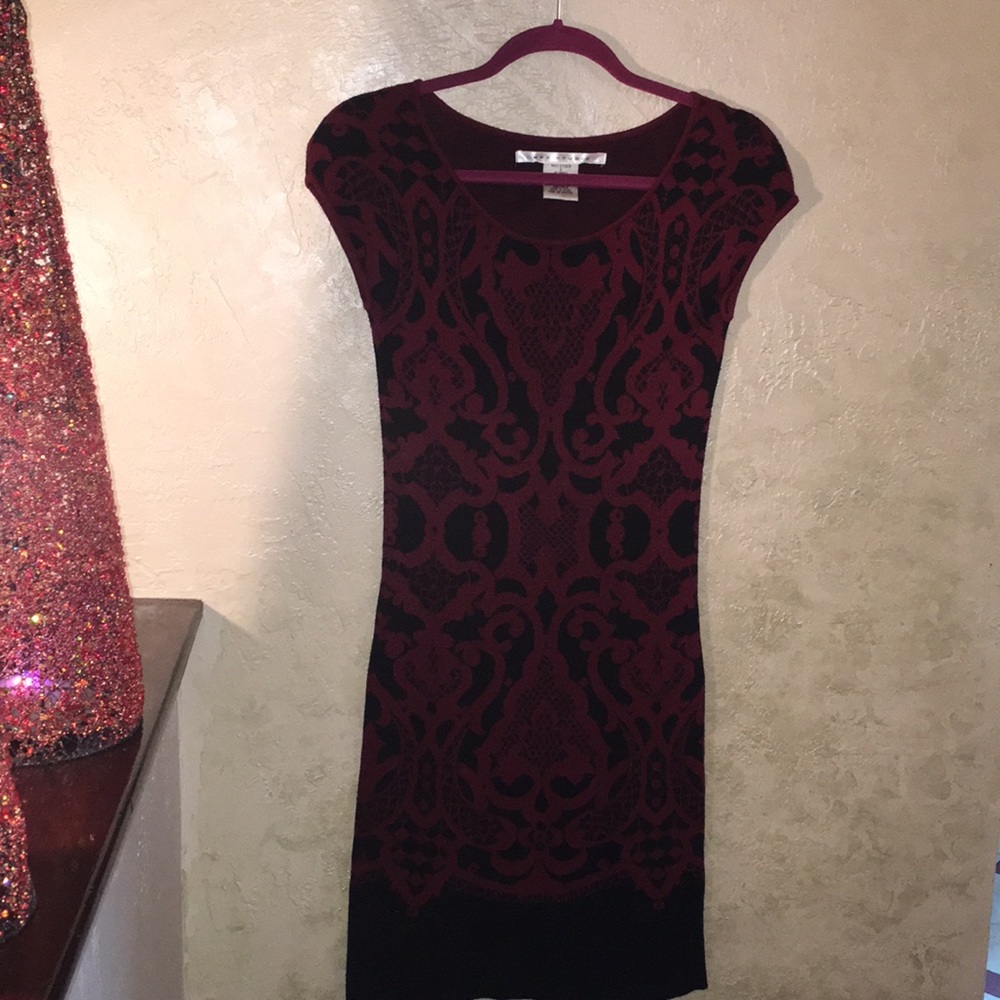 Max Studio small soft cotton knit sweater dress