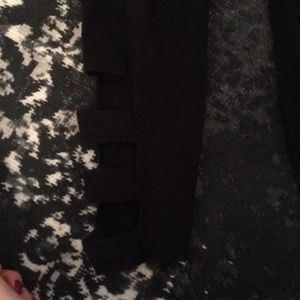 Black Crop Leggings with Cutout Detail