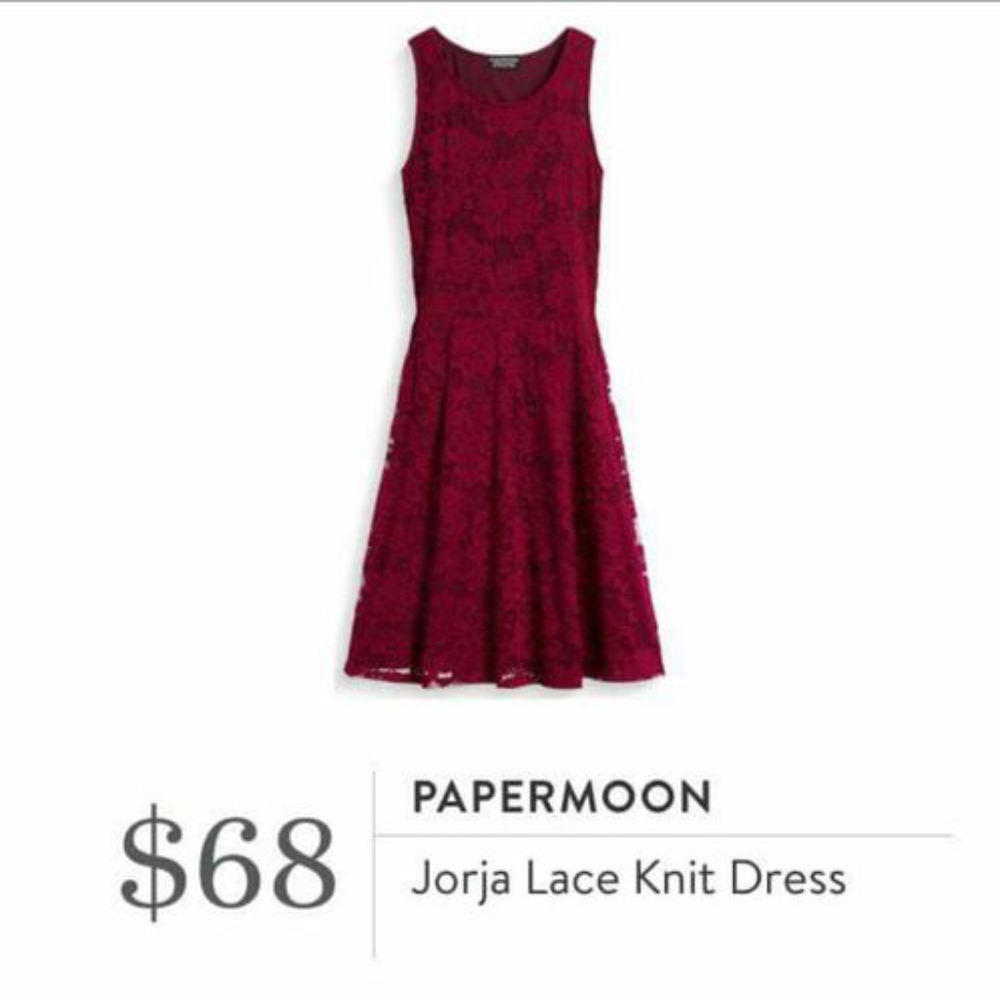 🔥SALE🔥Papermoon Red Jorja Lace Knit Dress