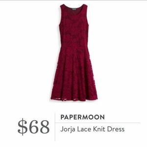 🔥SALE🔥Papermoon Red Jorja Lace Knit Dress