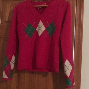 Juicy Couture cashmere argyle sweater