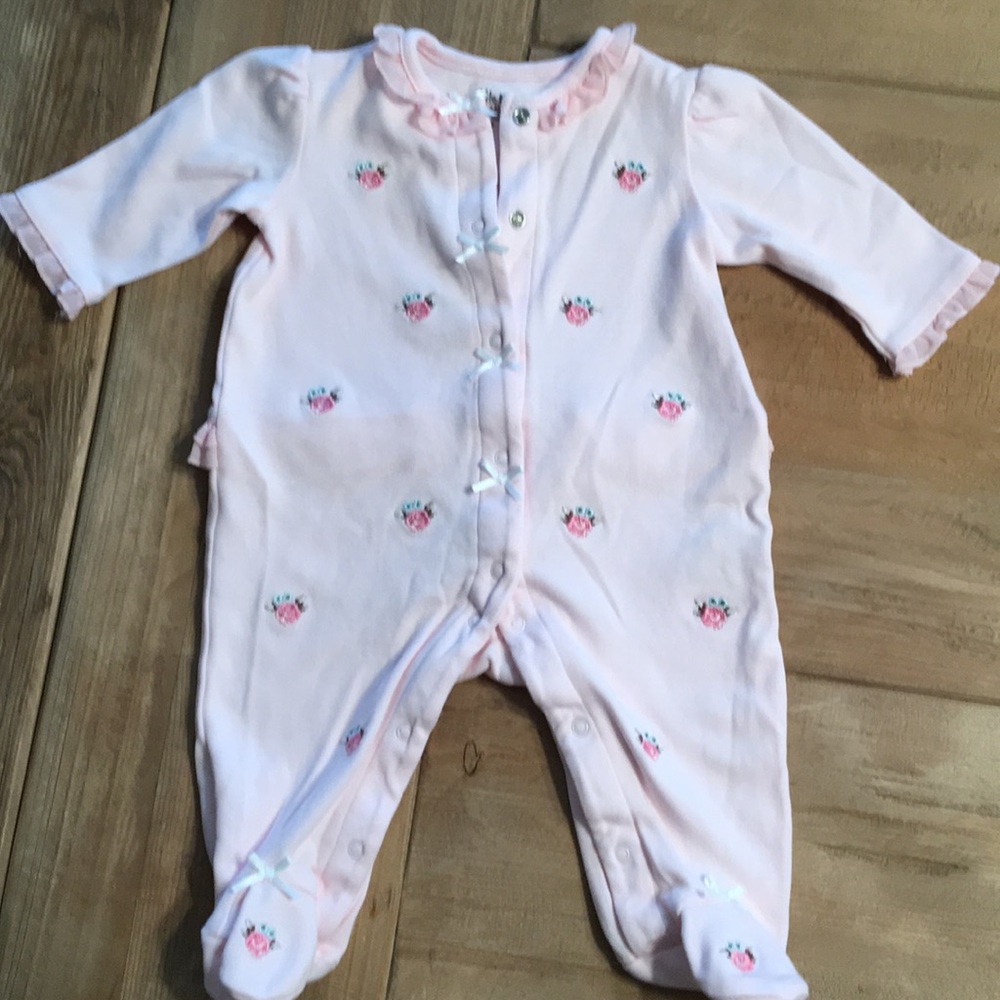 Little Me Baby Girl's One Piece with Footies