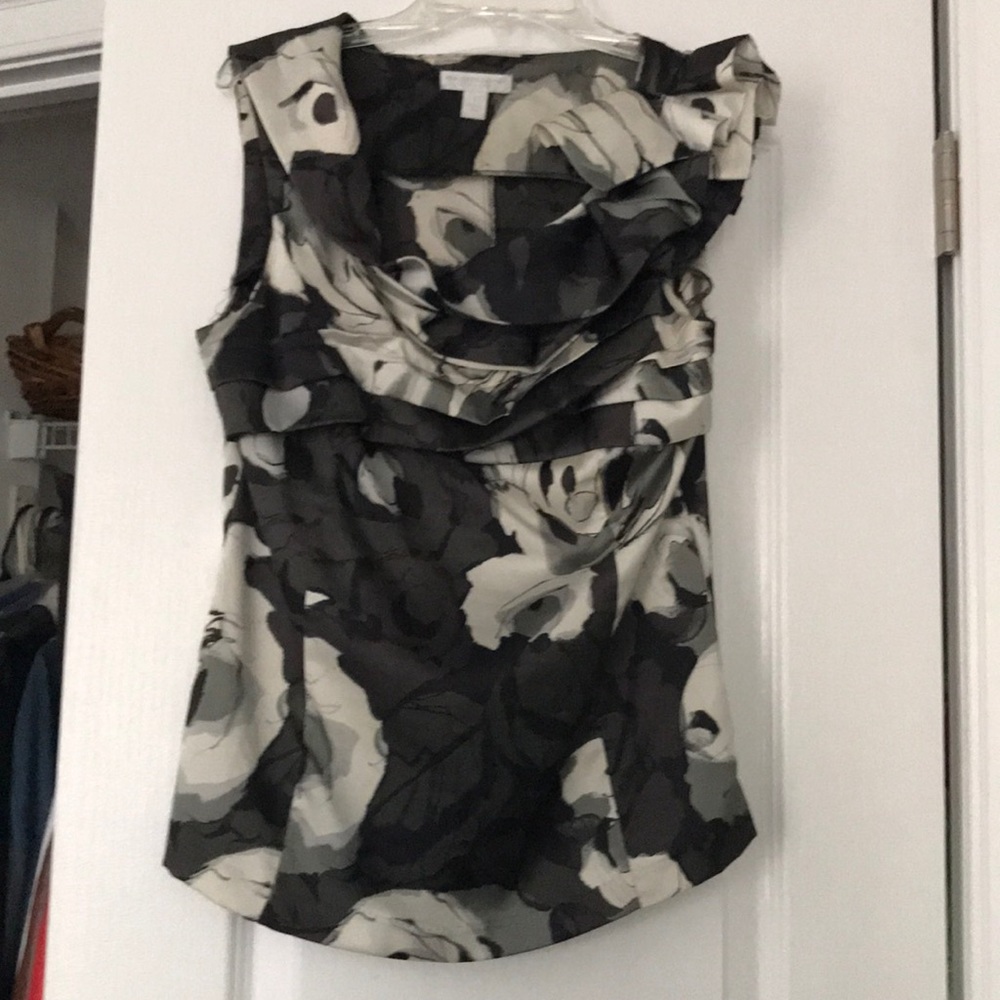 New York & Company Blouse Floral Print