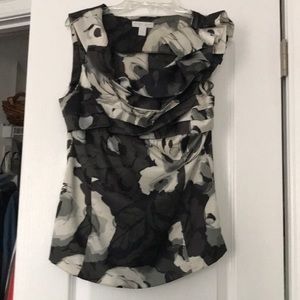 New York & Company Blouse Floral Print