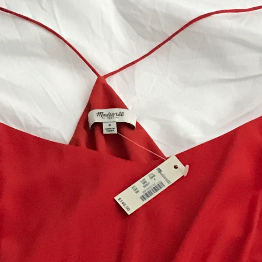 Madewell - Red silk starview cami dress - Picture 2 of 3