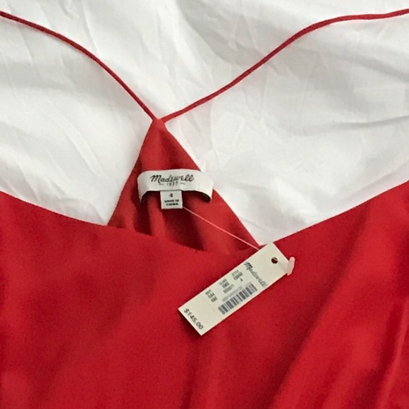 Madewell - Red silk starview cami dress - Picture 2 of 3