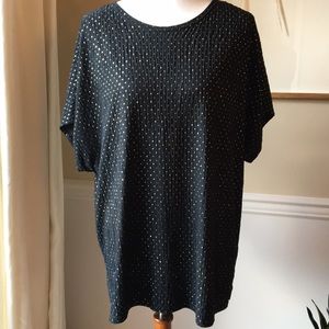 VINTAGE Tunic Top - Black & Gold