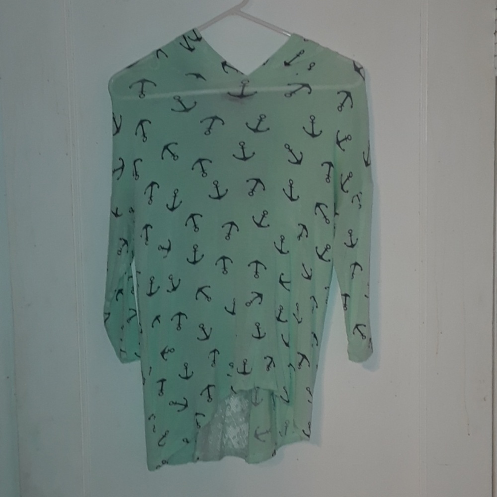 Lace back hoodie t shirt