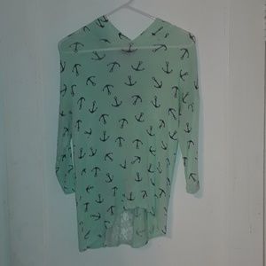 Lace back hoodie t shirt