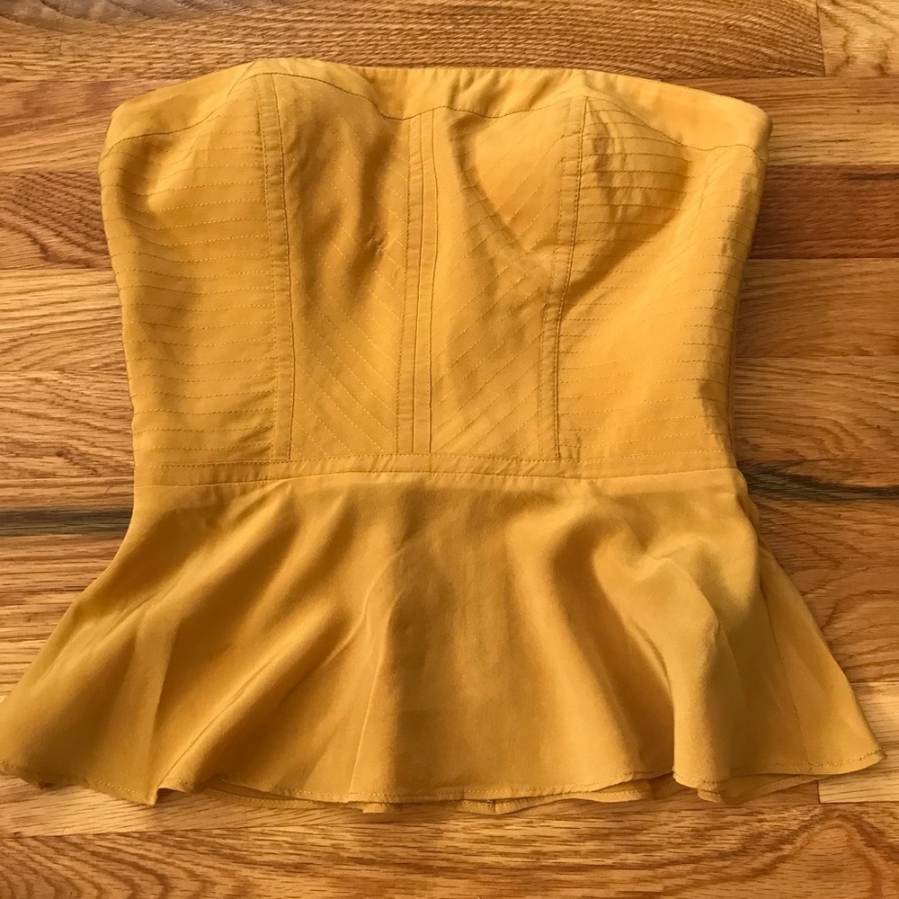 Bebe Corset Peplum Top Size Small