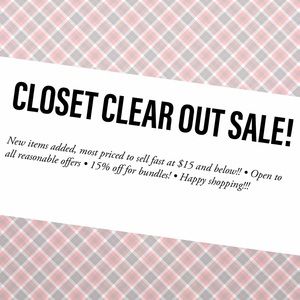 NEW ITEMS! 😇☺️☝️ CLOSET BLOW OUT SALE!