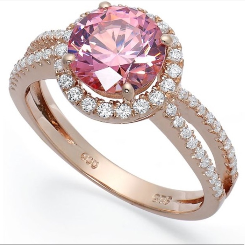 Swarovski Ring | Rose Gold & Pink Stone