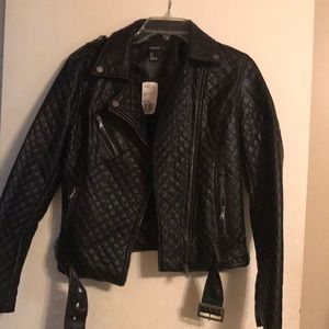 Black leather jacket
