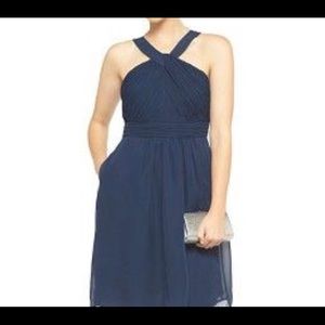 Navy blue bridesmaid dress