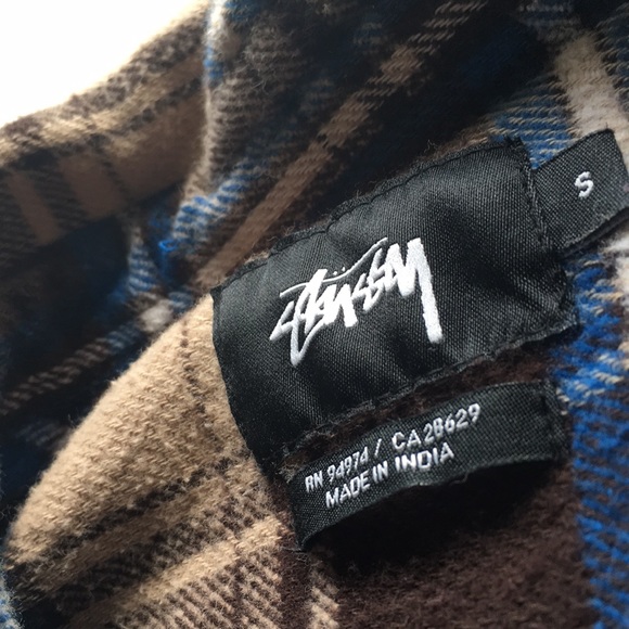 Stussy Flannel Button Down Long Sleeve Shirt - Picture 3 of 7