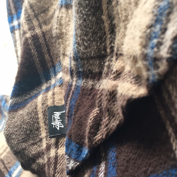 Stussy Flannel Button Down Long Sleeve Shirt - Picture 5 of 7