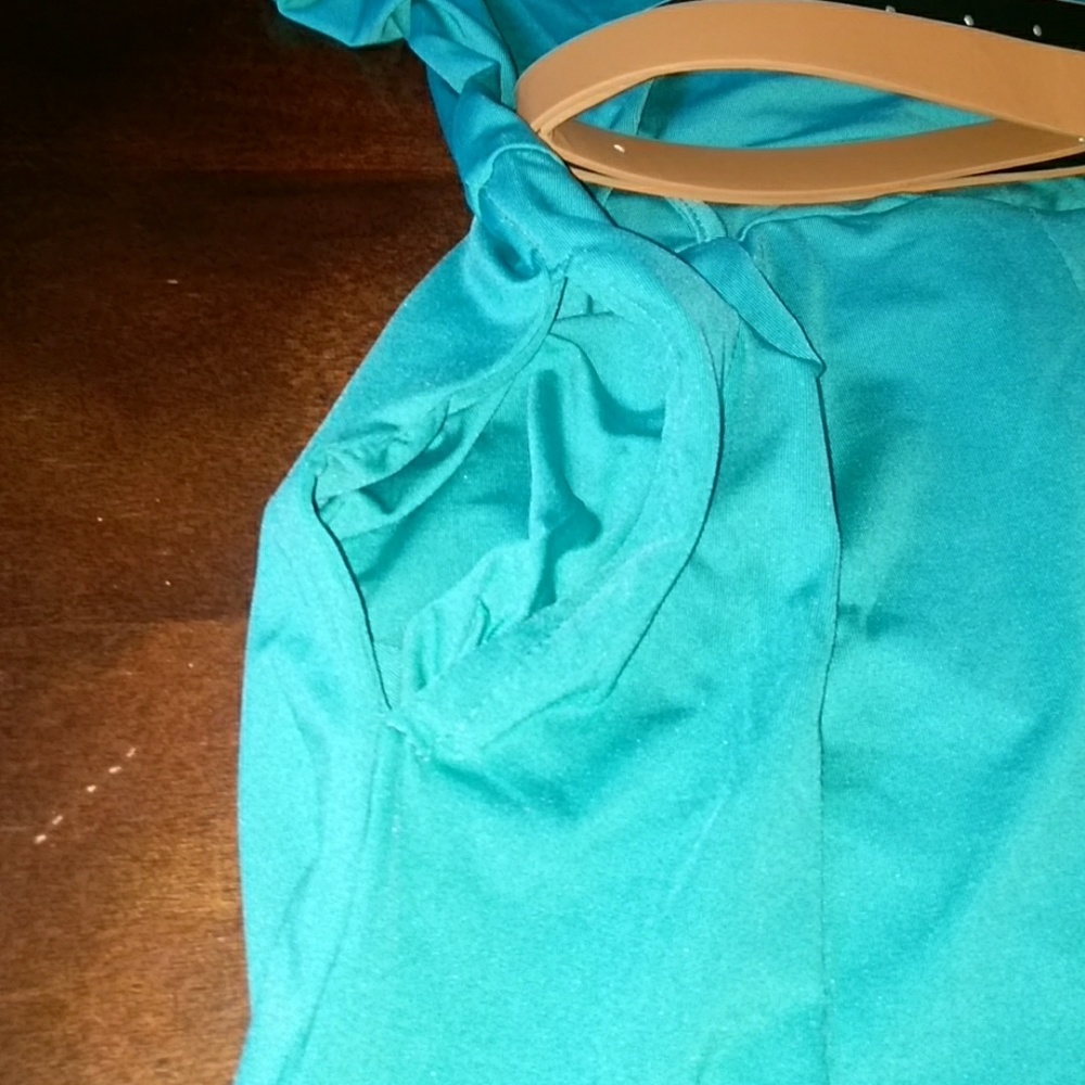 🚫SOLD🚫turquoise sleeveless jumpsuit - Picture 4 of 7